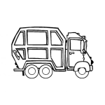 Dibujo para colorear Colorear Camion De Basura