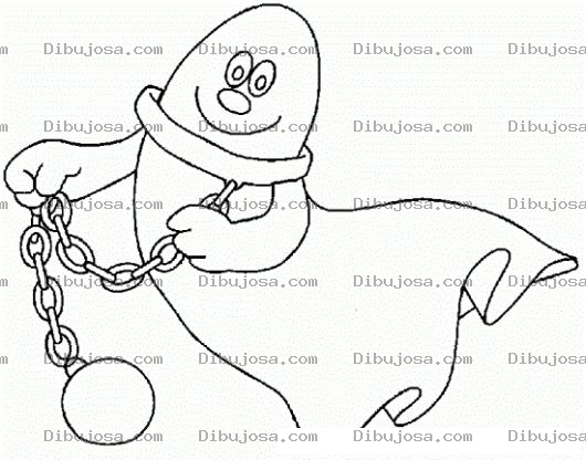 Dibujo para colorear Dibujo De Fantasma Encadenado Para Pintar Y Colorear