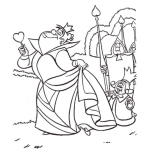 Dibujo para colorear Dibujo De La Reina Corazon Para Pintar Y Colorear