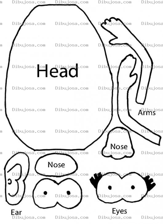 Dibujo para colorear Juego De Cara De Papa De Papel Para Imprimir Pintar Y Colorear