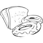 Dibujo para colorear Dibujo De Panes Y Donas Para Pintar Y Colorear