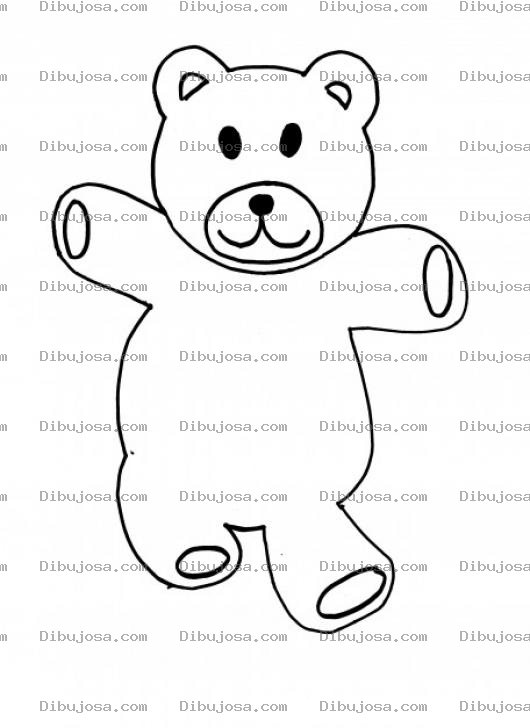 Dibujo para colorear Dibujo De Osito De Peluche Para Pintar Y Colorear