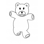Dibujo para colorear Dibujo De Osito De Peluche Para Pintar Y Colorear