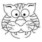 Dibujo para colorear Colorear Cara De Tigre