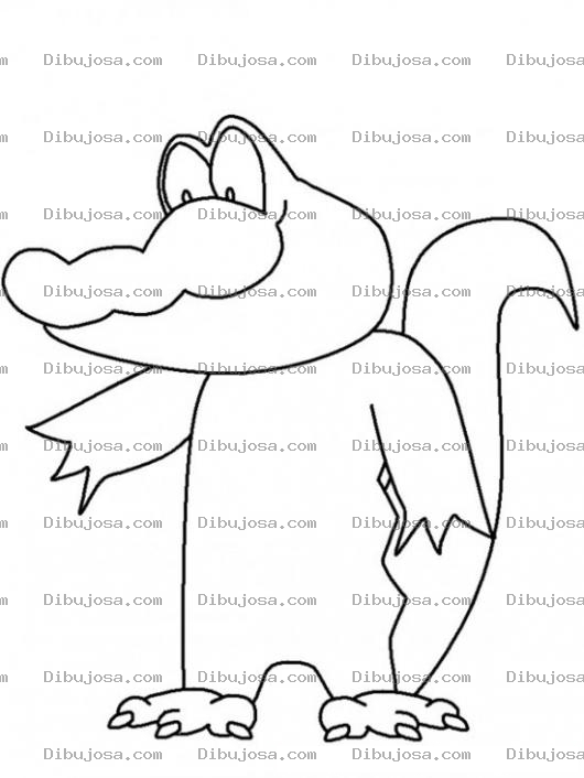 Dibujo para colorear Dibujo De Lagarto Parado Para Pintar Y Colorear