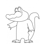 Dibujo para colorear Dibujo De Lagarto Parado Para Pintar Y Colorear