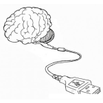 Dibujo para colorear Dibujo De Cerebro Usb Para Pintar Y Colorear Cerebrousb