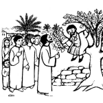 Dibujo para colorear Dibujo De Jesus Y Saqueo Para Pintar Y Colorear