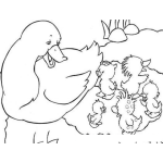 Dibujo para colorear Colorear Mama Pata Con Patitos
