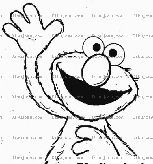 Dibujo para colorear Dibujo De Elmo Rojo Para Pintar Y Colorear