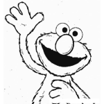 Dibujo para colorear Dibujo De Elmo Rojo Para Pintar Y Colorear