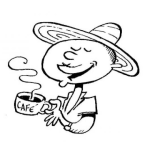 Dibujo para colorear Dibujo De Campesino Tomando Cafe Para Pintar Y Colorear