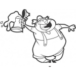 Dibujo para colorear Dibujo De Aleman Borracho Celebrando El Oktoberfest Para Pintar Y Colorear La Fiesta De Octubre
