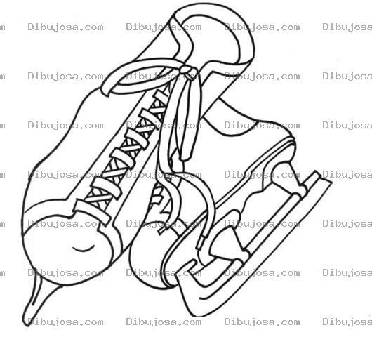 Dibujo para colorear Dibujo De Patines De Hielo Para Pintar Y Colorear