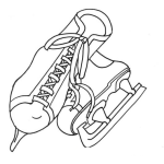 Dibujo para colorear Dibujo De Patines De Hielo Para Pintar Y Colorear