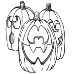 Dibujo para colorear Dibujo De Calabazas De Halloween Para Pintar Y Colorear