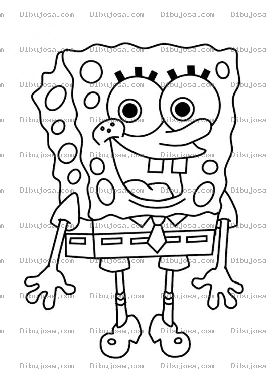 Dibujo para colorear Colorear A Bob Esponja