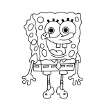 Dibujo para colorear Colorear A Bob Esponja