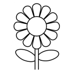 Dibujo para colorear Dibujo De Una Margarita Para Pintar Y Colorear Floresita Con Muchos Petalos