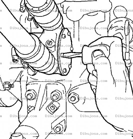 Dibujo para colorear Dibujo De Un Mecanico Ajustando Las Piezas De Un Motor Para Pintar Y Colorear