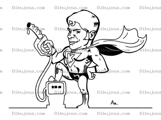 Dibujo para colorear Super Gasolinero Para Pintar Y Colorear