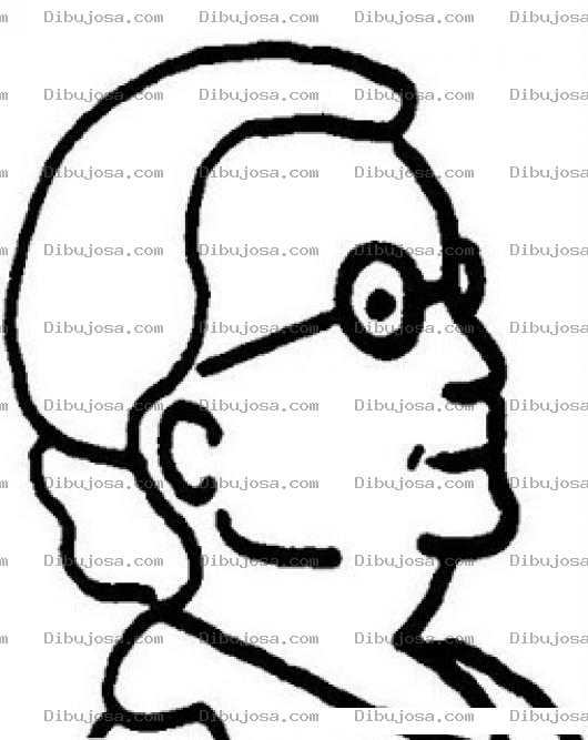 Dibujo para colorear Cara De Abuelita Para Colorear