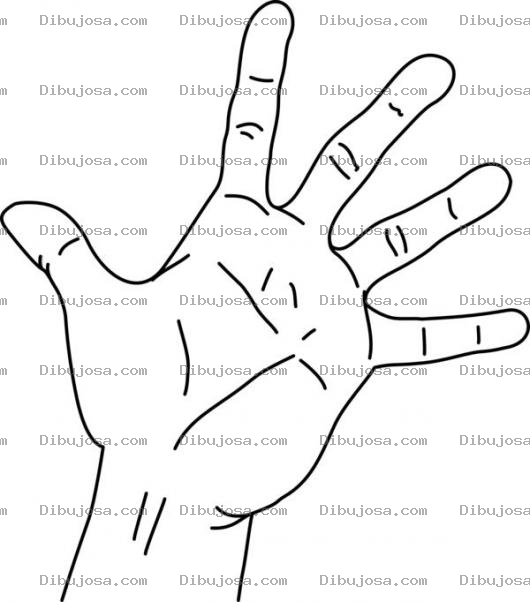 Dibujo para colorear Signo De Tu Madre Con La Mano Para Pintar Y Colorear