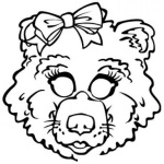 Dibujo para colorear Mascara De Osita Para Imprimir Recortar Y Pintar