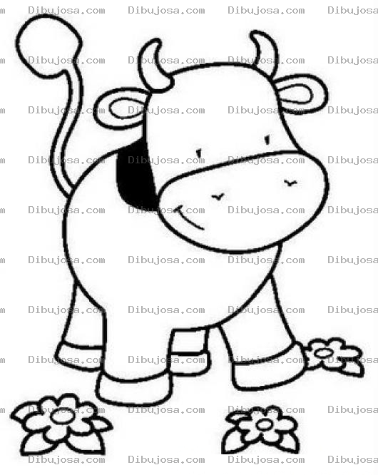 Dibujo para colorear Colorear Vaquita