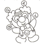 Dibujo para colorear Colorear Payaso Con Vocales