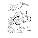 Dibujo para colorear Colorear A Nemo Con Su Papa