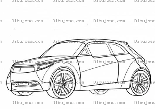 Dibujo para colorear Colorear Carrito Mitsubishi CT