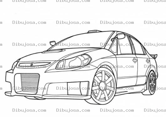 Dibujo para colorear Colorear Carro Suzuki Sxforce