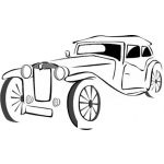 Dibujo para colorear colorear carro clasico