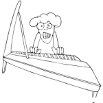 Dibujo para colorear Colorear Pianista