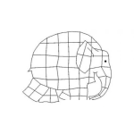 Dibujo para colorear Colorear Elefante De Cuadritos