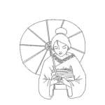 Dibujo para colorear Colorear Geisha