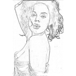 Dibujo para colorear Rose Mcgowan Actriz De Hollywood Para Pintar Y Colorear