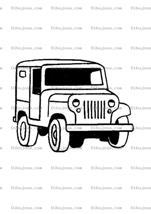 Dibujo para colorear colorear jeep