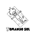 Dibujo para colorear Colorear Chica Bronceandoce Tomando Sol