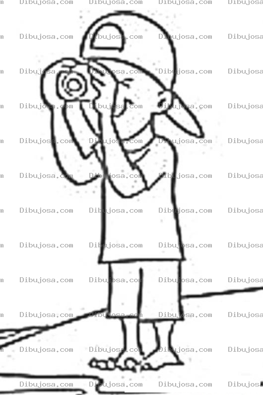 Dibujo para colorear Colorear Fotografo En La Playa
