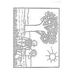 Dibujo para colorear Dibujo De Una Pareja En El Campo Para Colorear