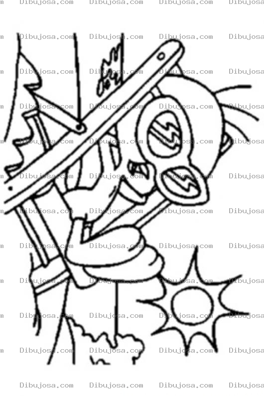 Dibujo para colorear Colorear Piolin Tomando El Sol En Verano