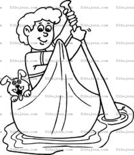 Dibujo para colorear Colorear Cayuco El Chalupo