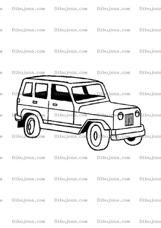 Dibujo para colorear colorear jeep viejito