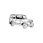 Dibujo para colorear colorear jeep viejito