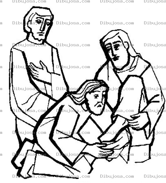 Dibujo para colorear Colorear A Jesus Lavando Los Pies A Sus Discipulos