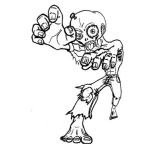 Dibujo para colorear Zombi Para Colorear Y Pintar