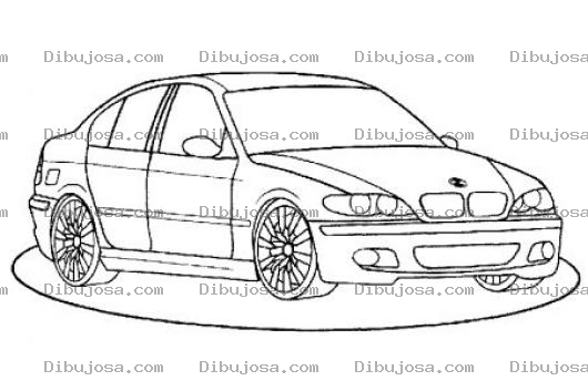 Dibujo para colorear Pintar carro bmw