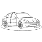 Dibujo para colorear Pintar carro bmw